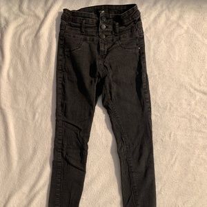 Refuge black high rise skinny jeans
